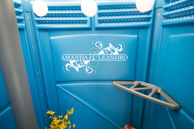 Monogram on Porta Potty