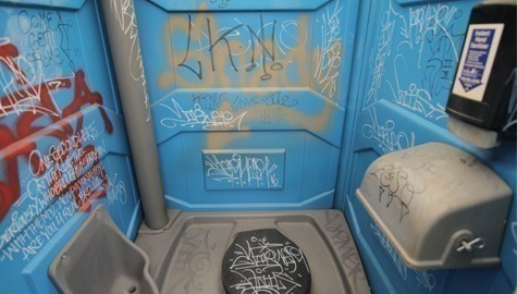 porta potty vandalism