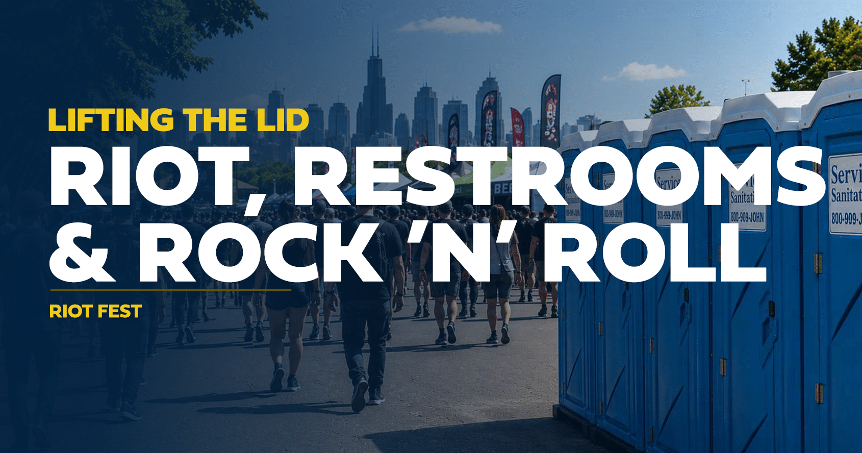 Portable Restrooms at Riot Fest provided by Service Sanitation